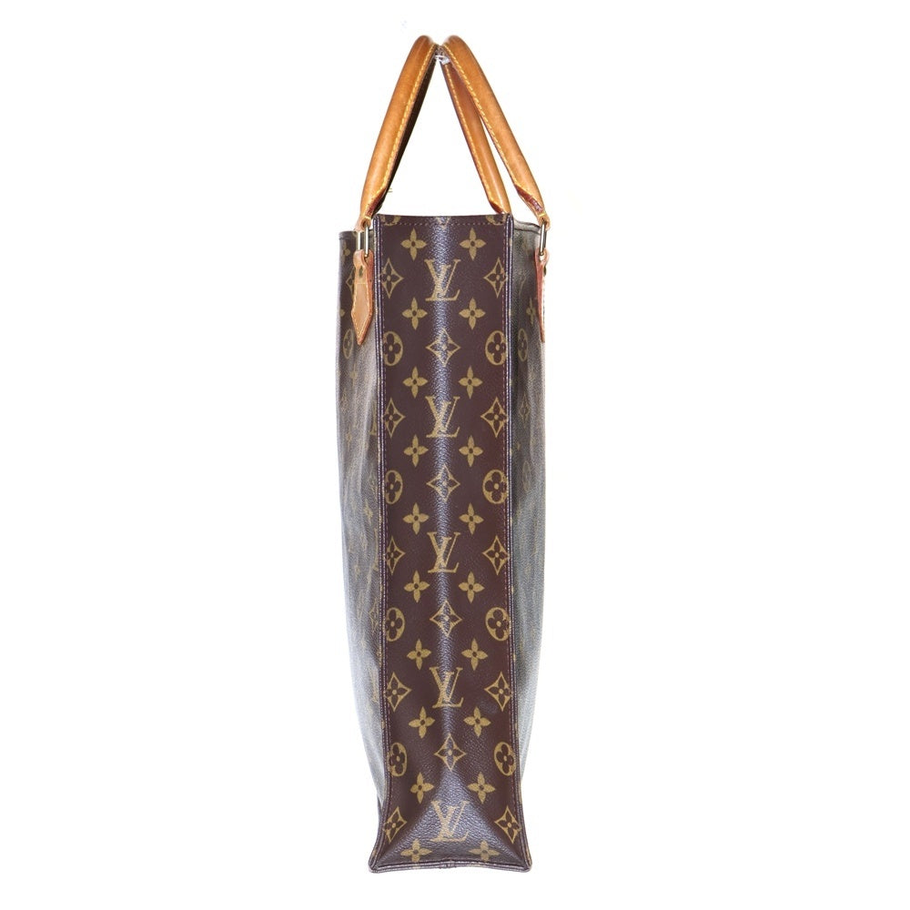 LOUIS VUITTON(ルイヴィトン) モノグラム サックプラ トートバッグ ハンドバッグ ブラウン ゴールド金具 レザー×PVC M51140