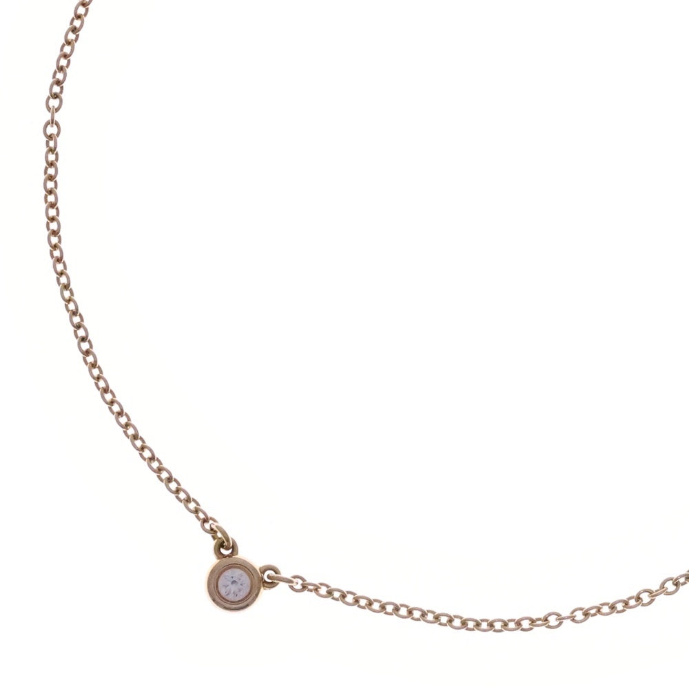 TIFFANY & Co.(ティファニー) バイザヤード ダイヤ付チェーンペンダントネックレス 750PG ピンクゴールド