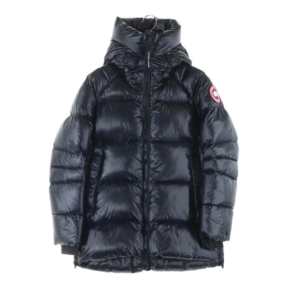 CANADA GOOSE(カナダグース) Cypress Puffer サイプレス パッファー ワッペンロゴ フーデッド ジップアップ ダウンジャケット ブラック レディース 2239L