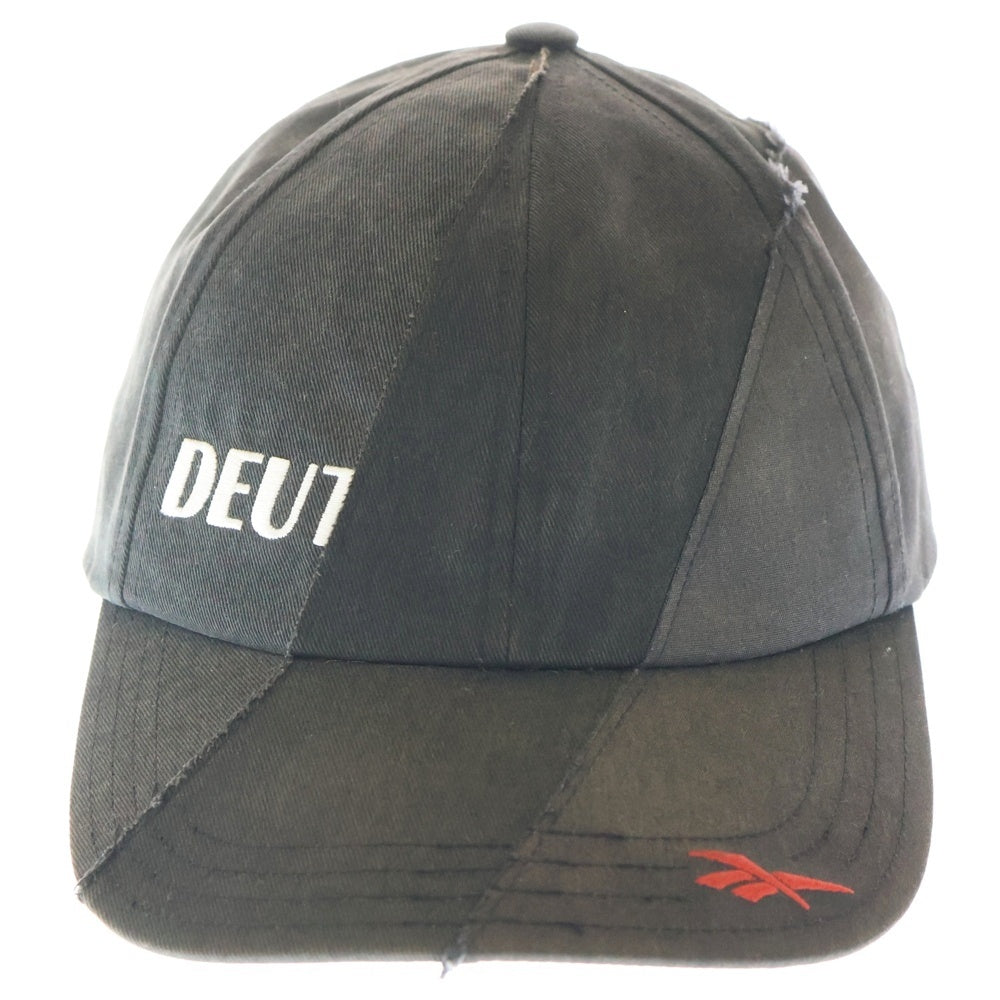 VETEMENTS(ヴェトモン) 17AW ×Reebok リーボックコラボ 再構築ベースボールキャップ 帽子 ブラック WAH18AC30