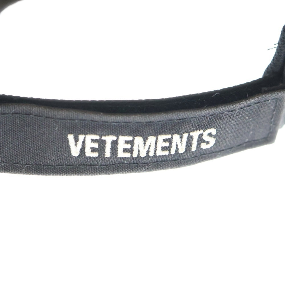 VETEMENTS(ヴェトモン) 17AW ×Reebok リーボックコラボ 再構築ベースボールキャップ 帽子 ブラック WAH18AC30