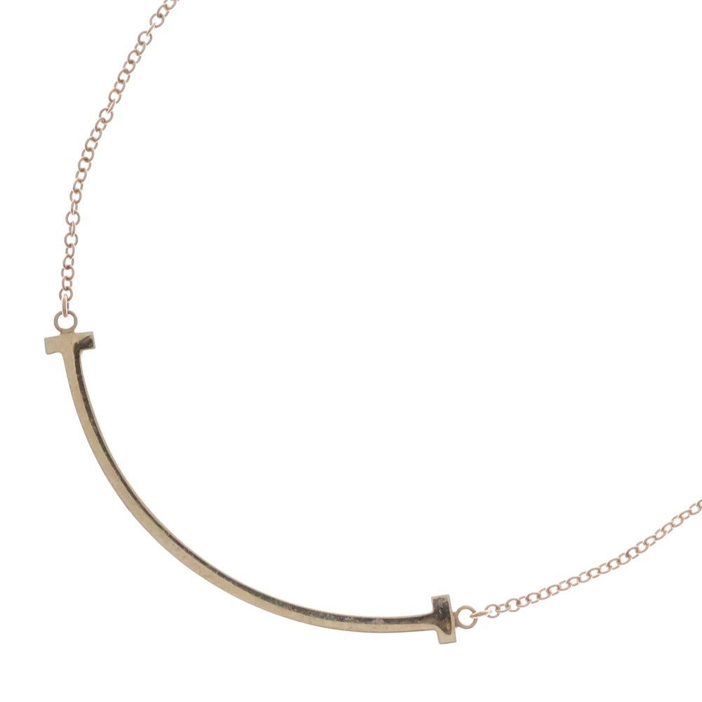 TIFFANY & Co.(ティファニー) Tスマイル スモール チェーンペンダントネックレス Au750YG イエローゴールド レディース