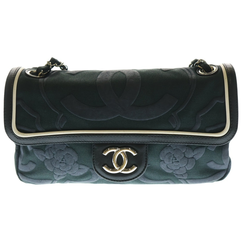 CHANEL(シャネル) カメリア チェーン ショルダーバッグ ブラック