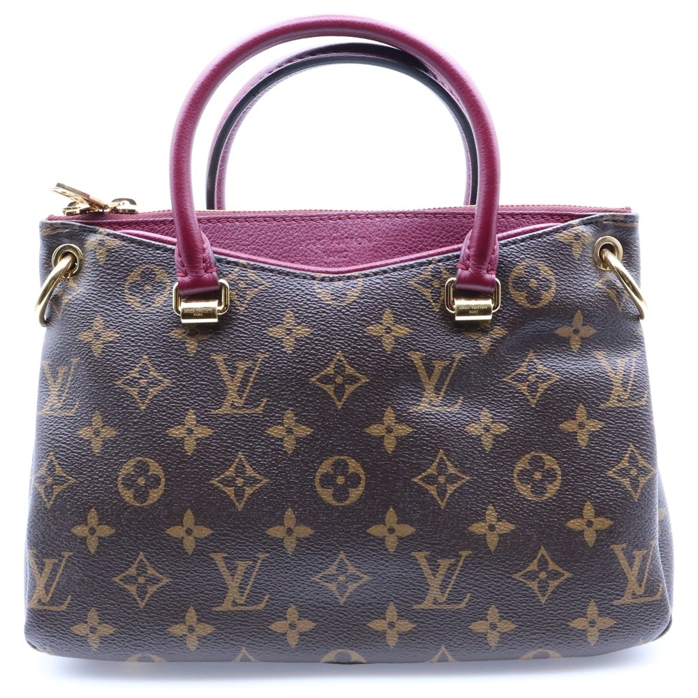 LOUIS VUITTON(ルイヴィトン) パラスBB モノグラム PVC レザー 2WAY ハンド ショルダーバッグ ゴールド金具 ブラウン/ボルドー M42961