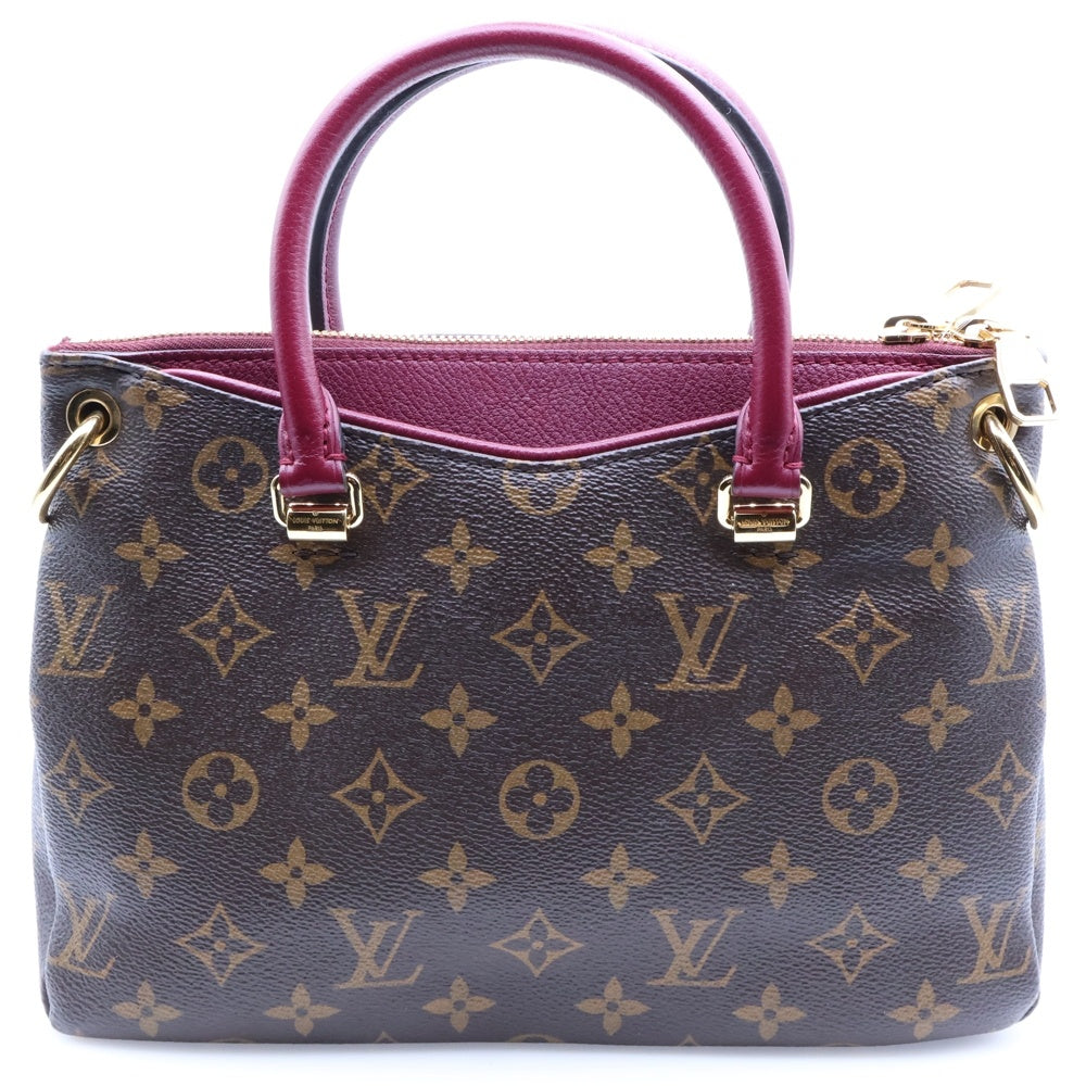 LOUIS VUITTON(ルイヴィトン) パラスBB モノグラム PVC レザー 2WAY ハンド ショルダーバッグ ゴールド金具 ブラウン/ボルドー M42961