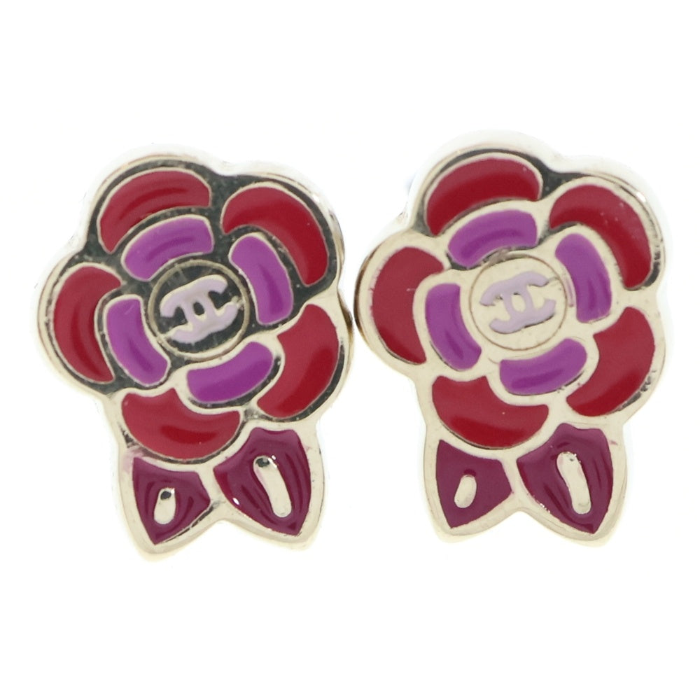 CHANEL(シャネル) ココマーク カメリア ピアス レッド×ピンク 05P アクセサリー
