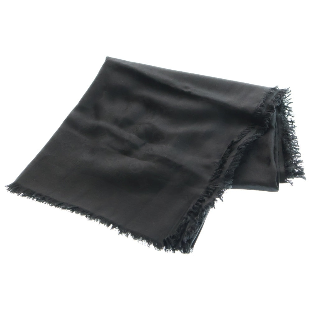 LOUIS VUITTON(ルイヴィトン) モノグラム 大判スカーフ ストール ブラック シルク×ウール M71329