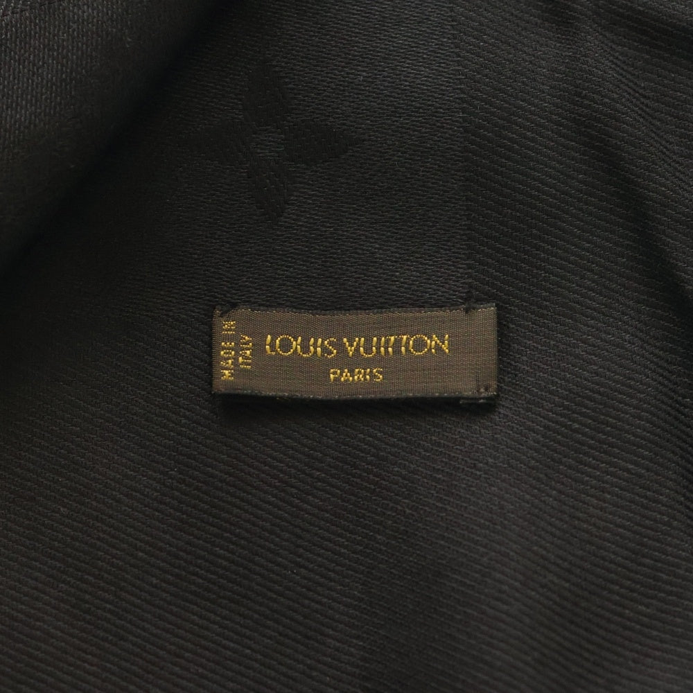 LOUIS VUITTON(ルイヴィトン) モノグラム 大判スカーフ ストール ブラック シルク×ウール M71329