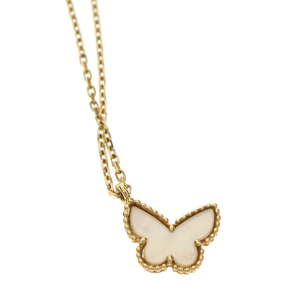 Van Cleef & Arpels(ヴァンクリーフアンドアーペル) スウィート アルハンブラ パピヨン ペンダント ネックレス 18K イエローゴールド/ホワイト VCARF69300