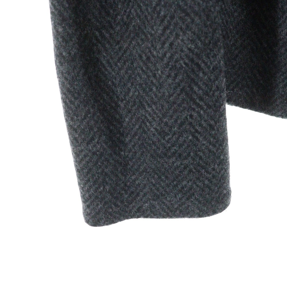 ARMANI(アルマーニ) セットアップスーツ ヘリンボーン ウール ダブルブレスト テーラードジャケット タイト ミディアムスカート グレー レディース PMG26J PMRGJ