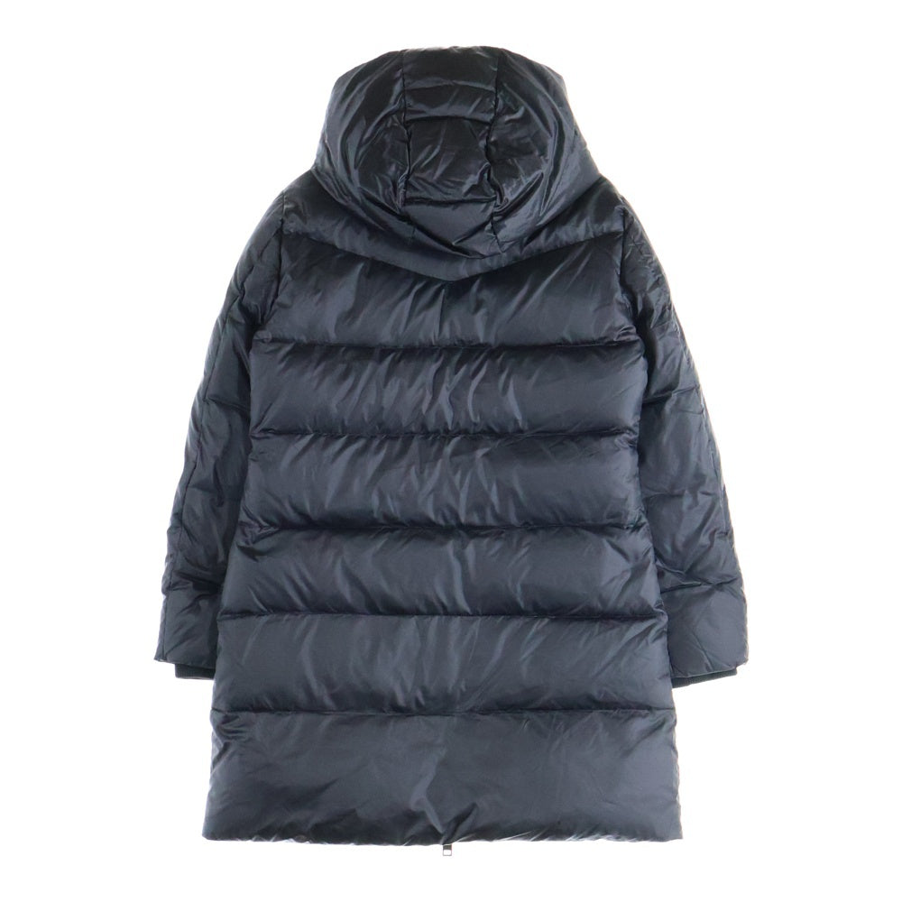 DIESEL(ディーゼル) ロゴ ナイロン フードダウンコート ブラック レディース