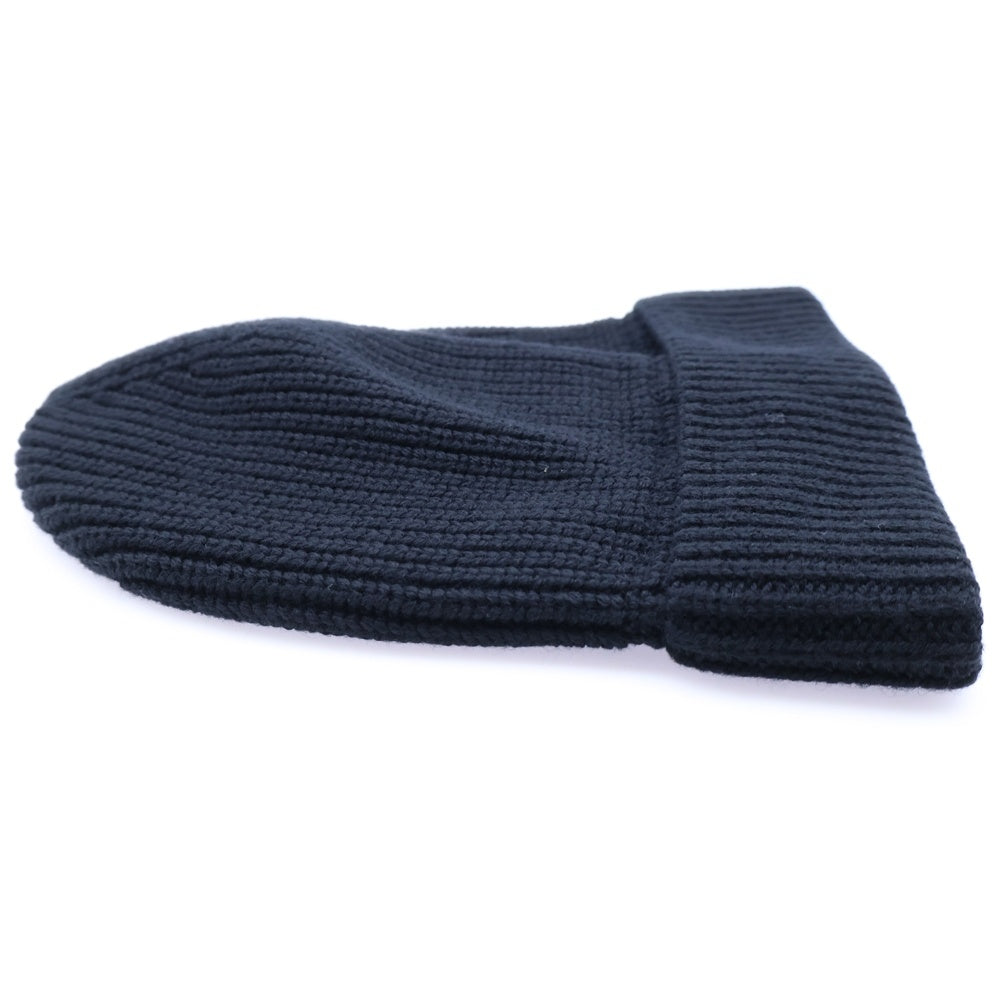 MONCLER(モンクレール) ×Willow Smith ウィロースミスコラボ ロゴワッペン付ウールニットキャップ ビーニー ブラック J209T3B00004M1131