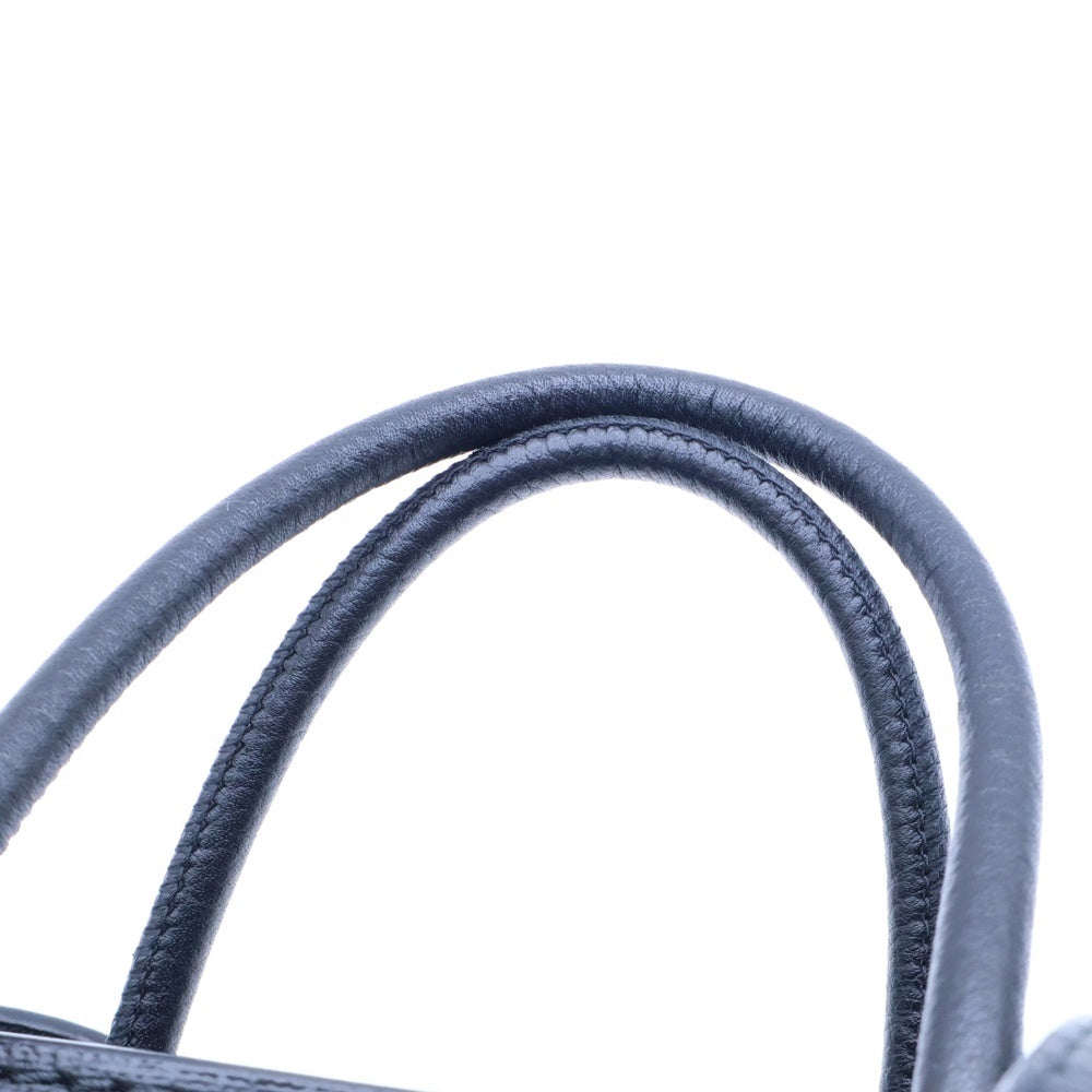 BALENCIAGA(バレンシアガ) ミニショッピングバッグ 2WAYバッグ トートバッグ ハンドバッグ ショルダーバッグ ブラック レザー 693805 シルバー金具