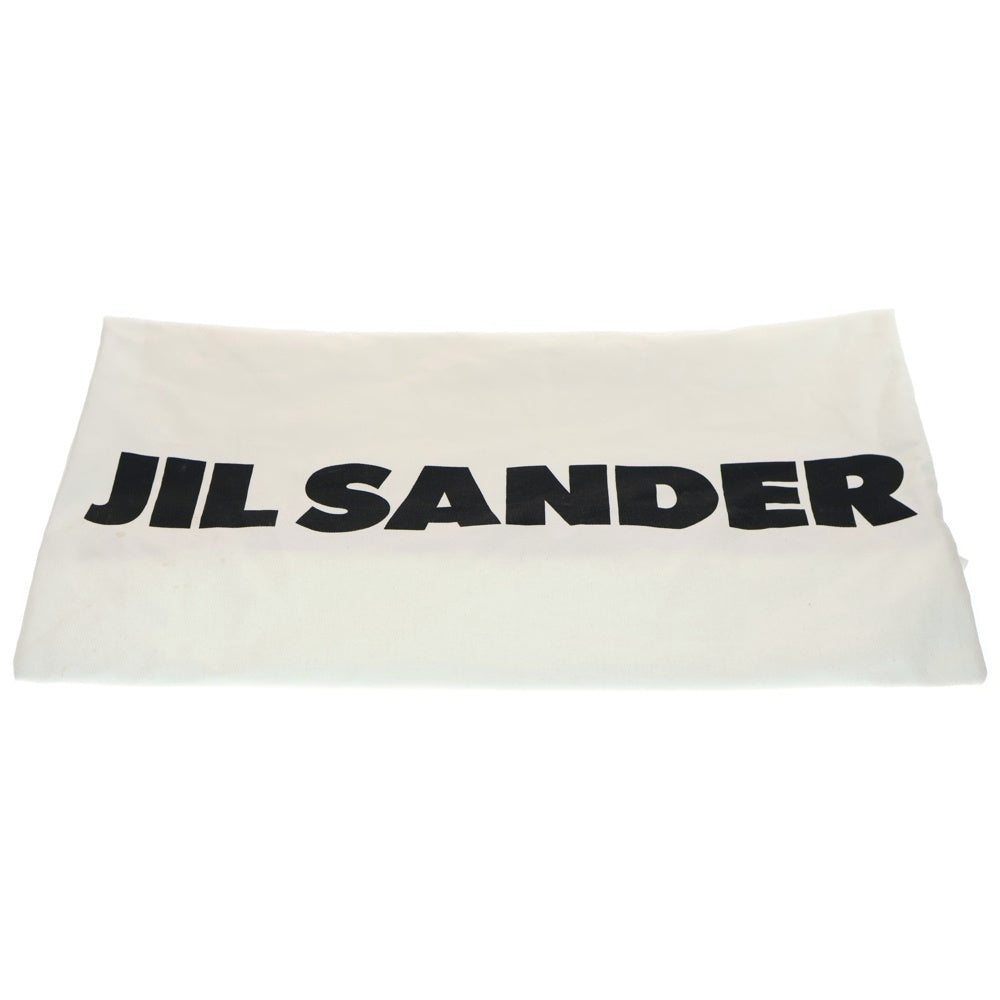 JIL SANDER(ジルサンダー) ワンダースクエア 2WAYバッグ トートバッグ ハンドバッグ ショルダーバッグ キャンバス×レザー アイボリー×ブラック ゴールド金具