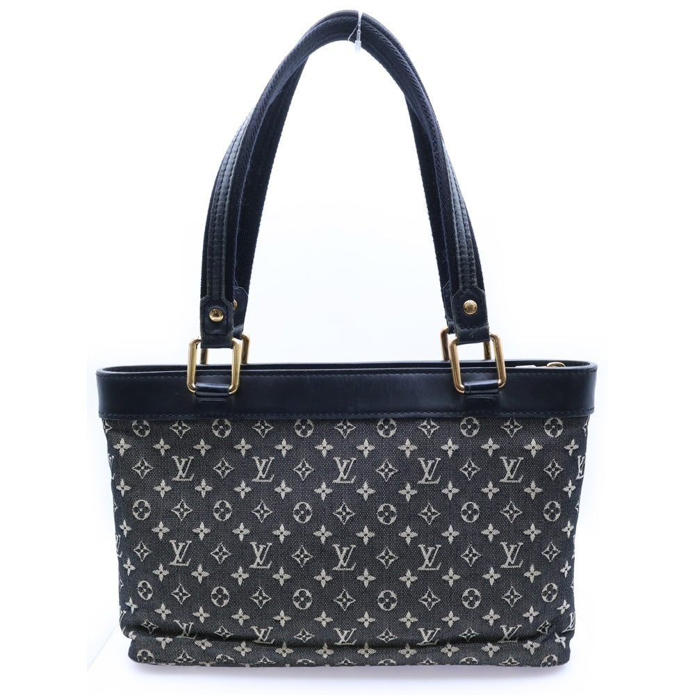 LOUIS VUITTON(ルイヴィトン) モノグラムミニ ルシーユPM レザー切替キャンバスハンドバッグ ブラック M92610