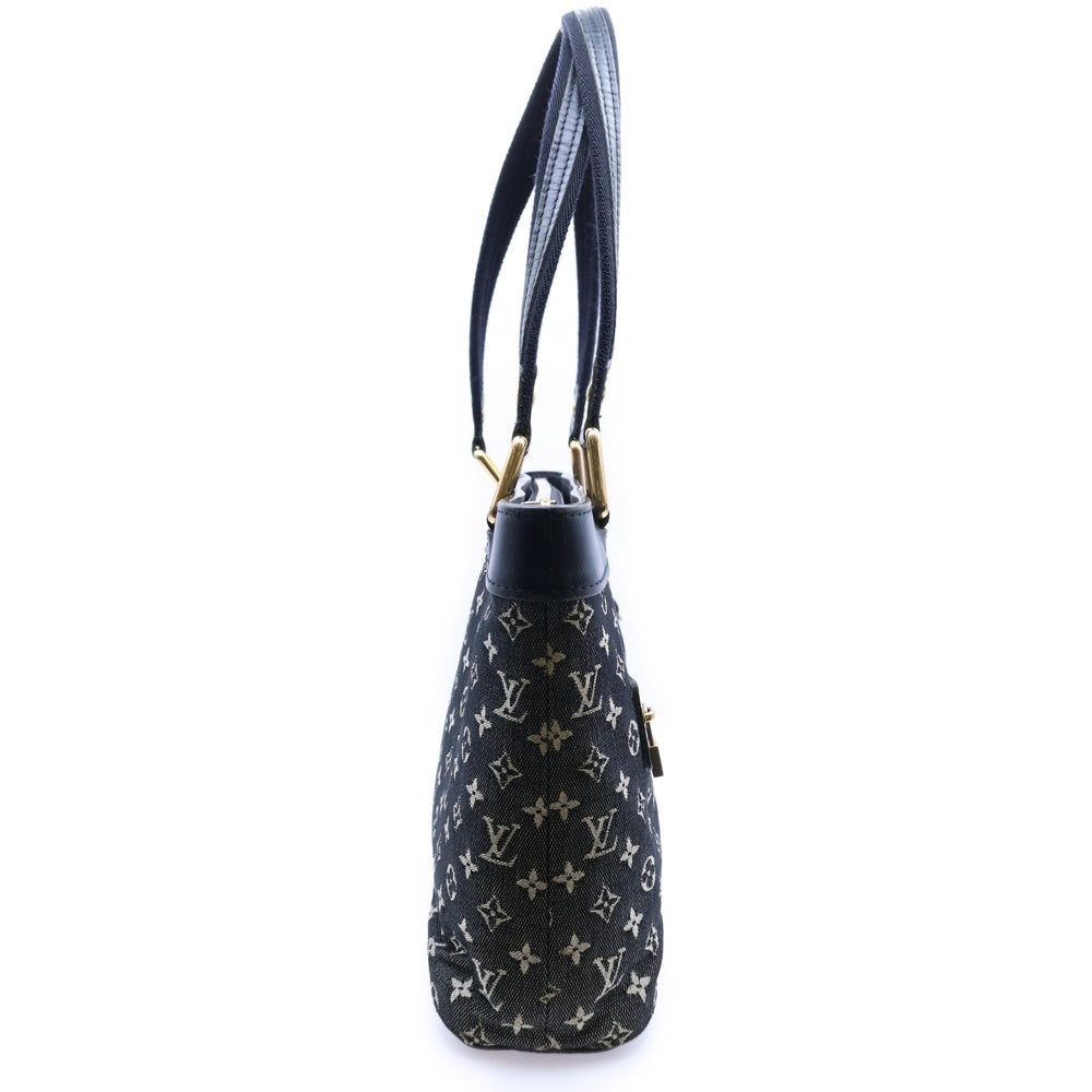 LOUIS VUITTON(ルイヴィトン) モノグラムミニ ルシーユPM レザー切替キャンバスハンドバッグ ブラック M92610