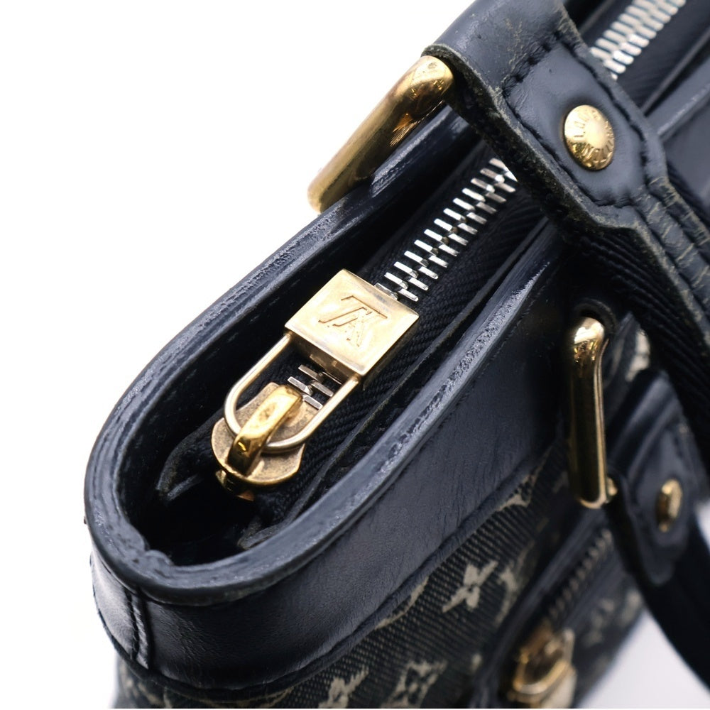 LOUIS VUITTON(ルイヴィトン) モノグラムミニ ルシーユPM レザー切替キャンバスハンドバッグ ブラック M92610