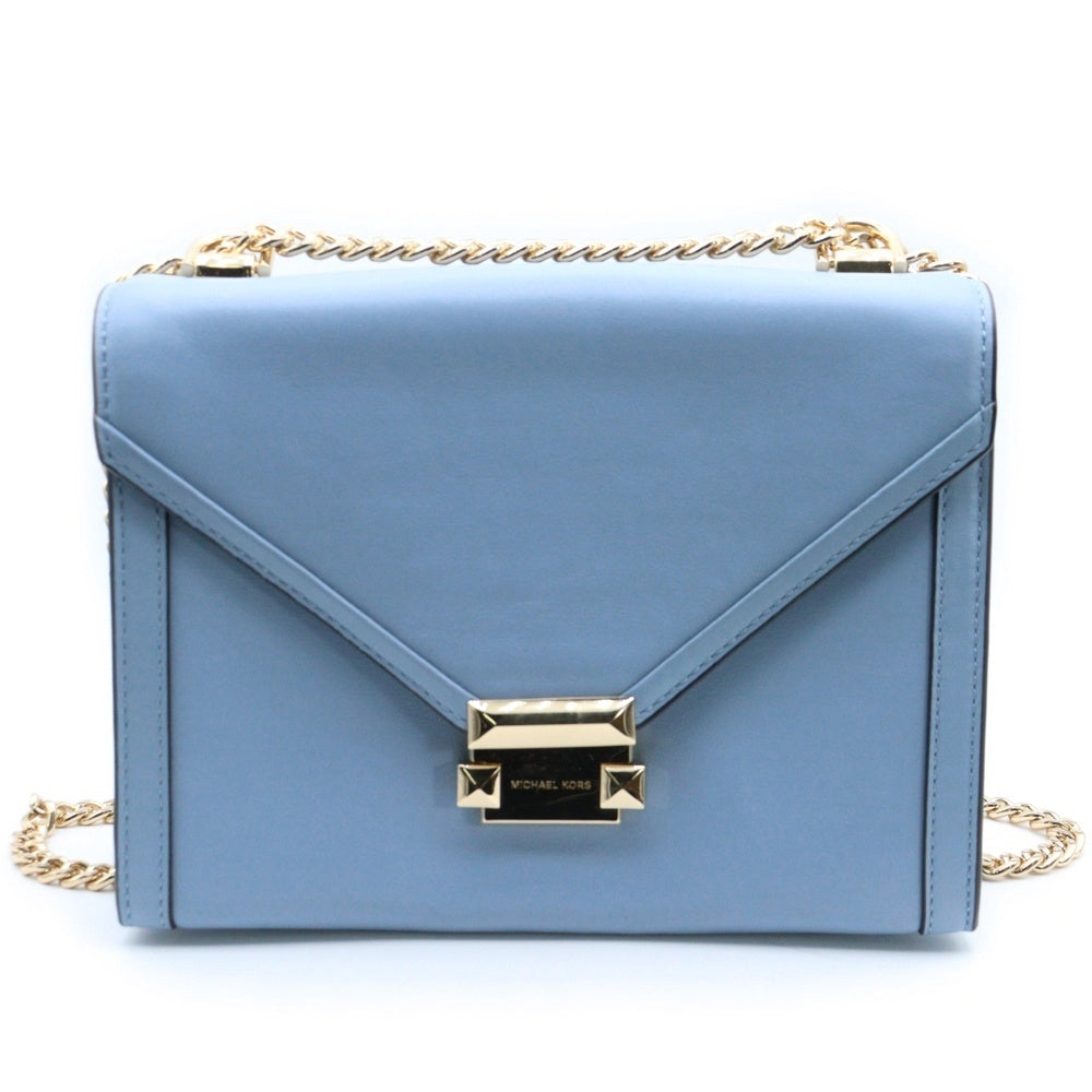 MICHAEL KORS(マイケルコース) チェーンショルダーバッグ ライトブルー レザー