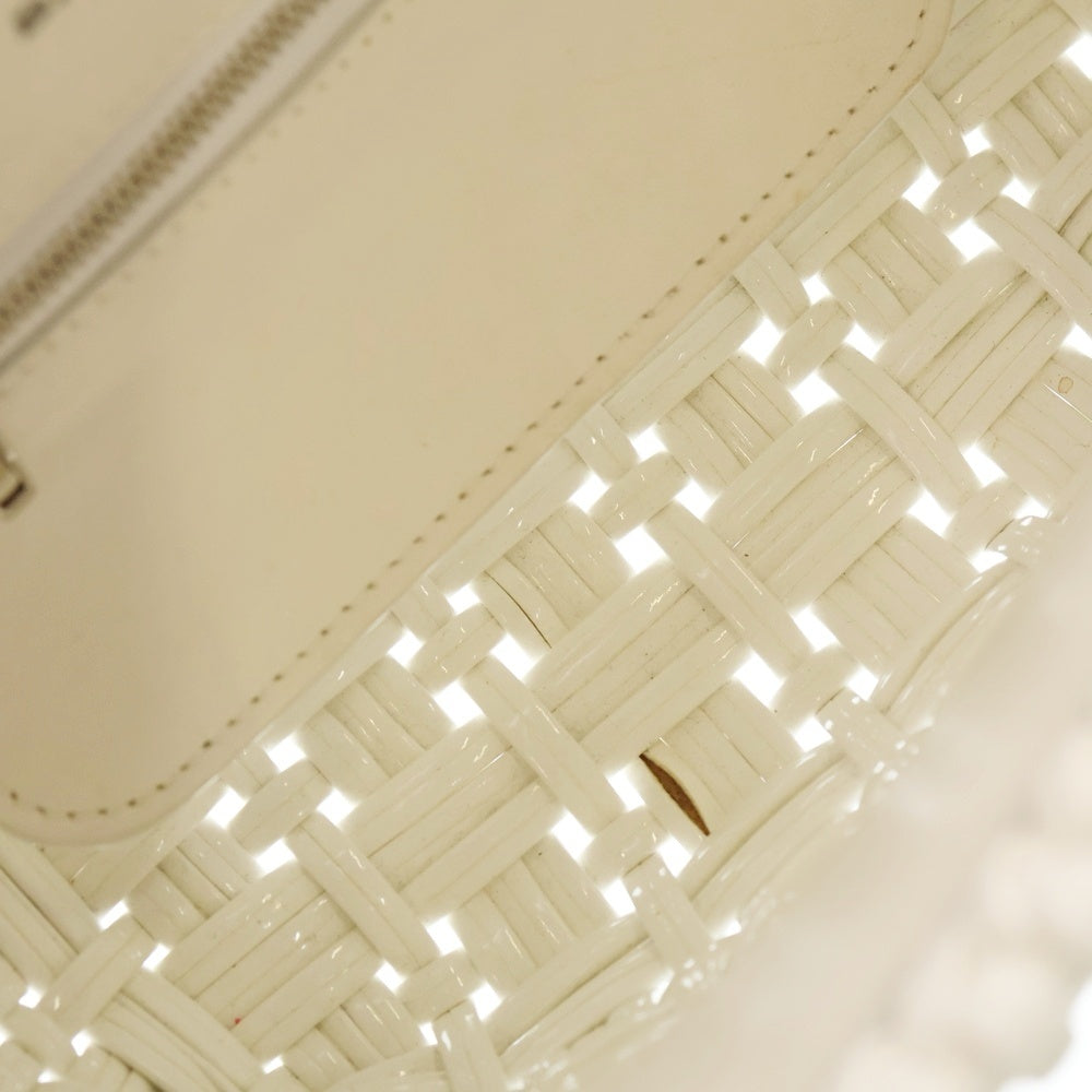 BALENCIAGA(バレンシアガ) ビストロ XXS ホワイト エナメル ショルダーバッグ 678028