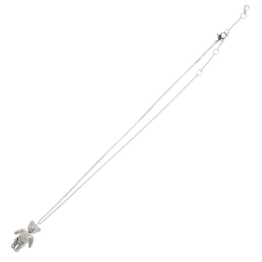 DIOR(ディオール) ベア くま ラインストーン ネックレス シルバー メタル アクセサリー