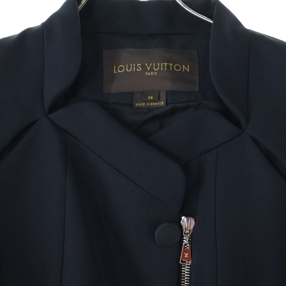 LOUIS VUITTON(ルイヴィトン) 06AW 変形 くるみボタン スタンドカラー ジップアップ 中綿 ショートジャケット ブラック レディース RW062B WJJA26PJR