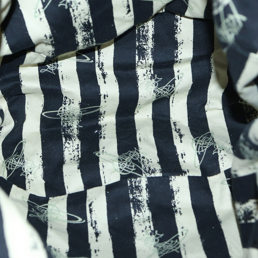 Vivienne Westwood(ヴィヴィアンウエストウッド) オーブ レザー切替キャンバスバックパック リュック ブラック/ゴールド