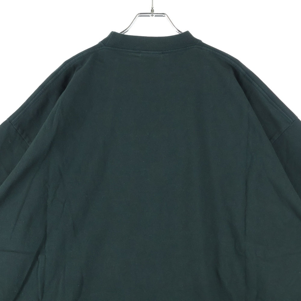 BALENCIAGA(バレンシアガ) ×adidas アディダス トレフォイル ロゴ刺繍 クルーネック オーバーサイズ 半袖Tシャツ カットソー グリーン 723976