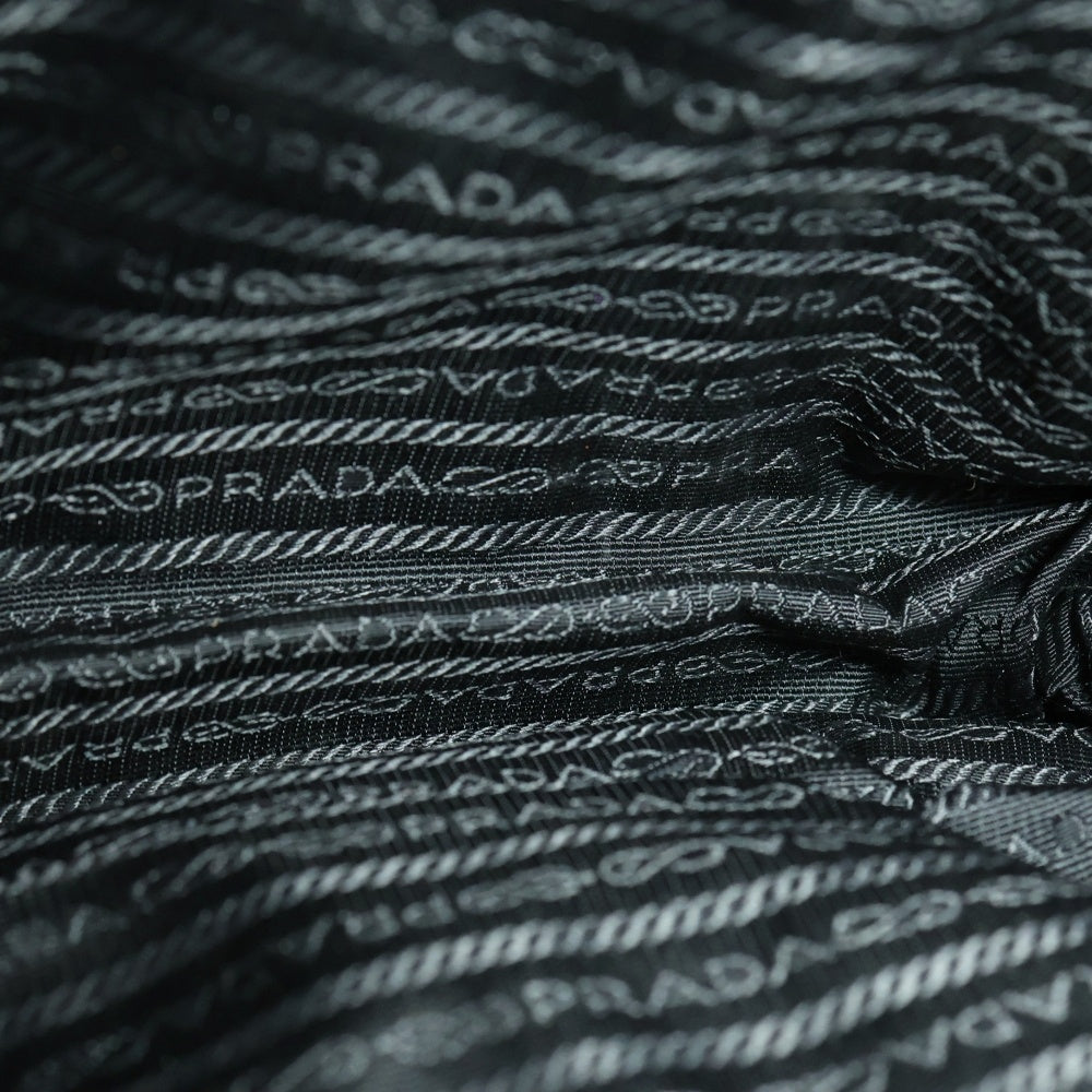 PRADA(プラダ) テスート トートバッグ ハンドバッグ ブラック ナイロン×レザー シルバー金具
