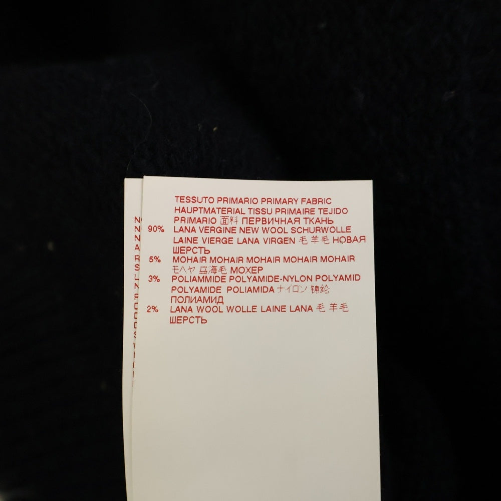 MARNI(マルニ) 19AW バイカラー モヘア混 ウール ハイネック プルオーバー 長袖ニット セーター ネイビー/ホワイト GCMD0038Q1 FH587