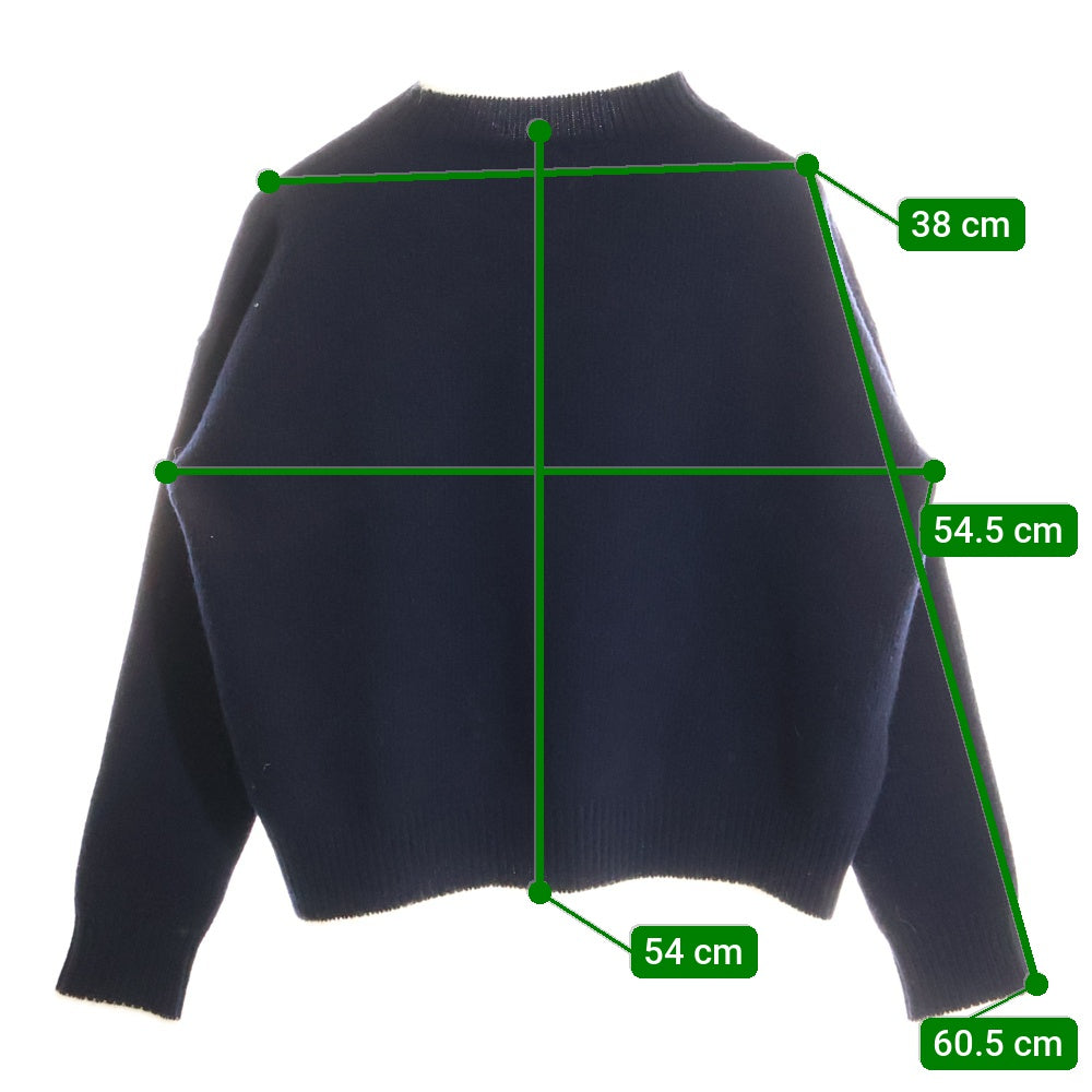 MARNI(マルニ) 19AW バイカラー モヘア混 ウール ハイネック プルオーバー 長袖ニット セーター ネイビー/ホワイト GCMD0038Q1 FH587