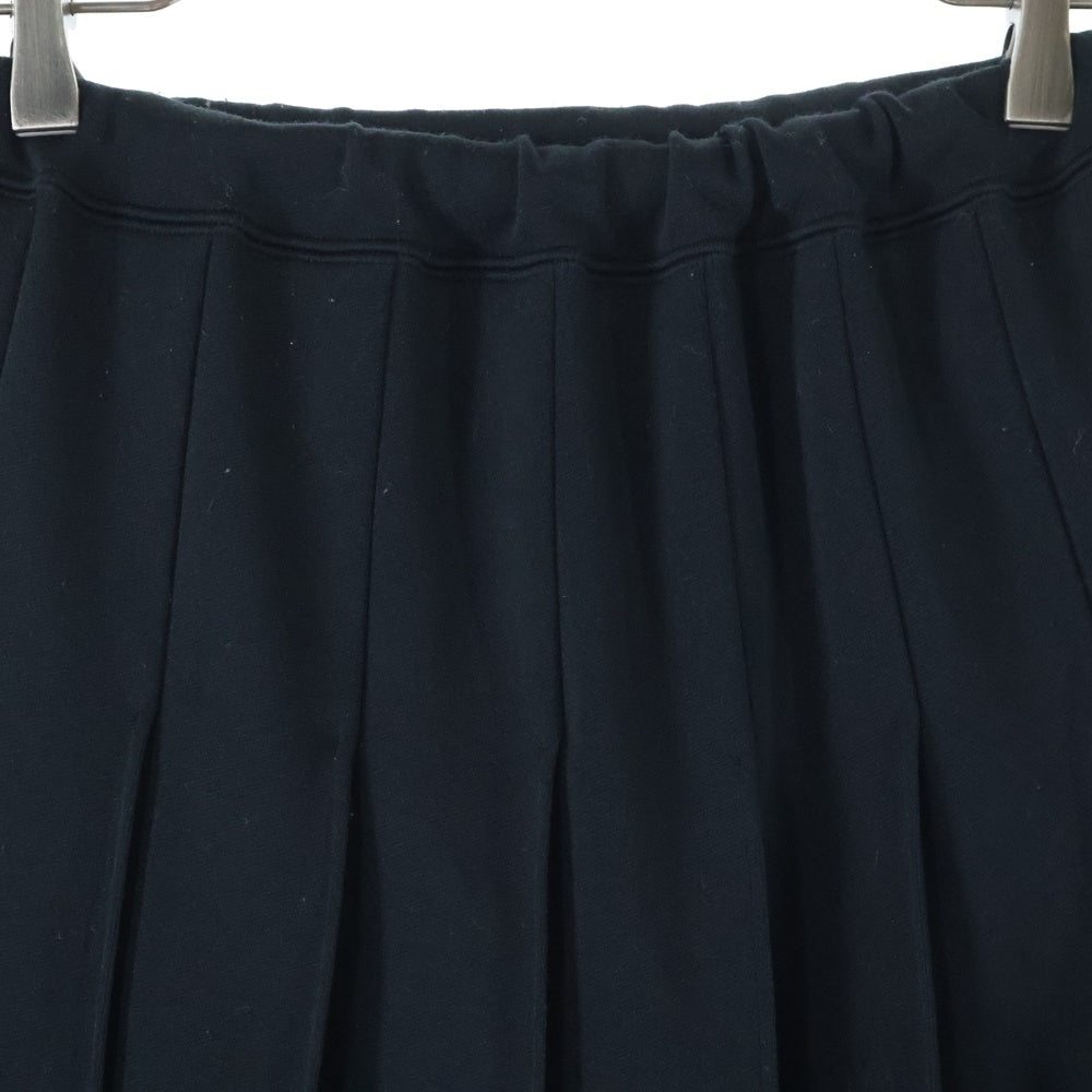 COMME des GARCONS(コムデギャルソン) 19SS スウェット ジャージー プリーツ ミディアム スカート ブラック レディース OI-T012