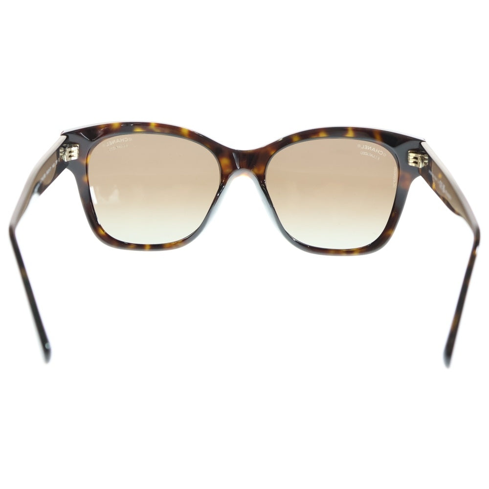 CHANEL(シャネル) ココマークパールテンプル スクエアフレーム カラーレンズサングラス アイウェア ブラウン 5482-H-A