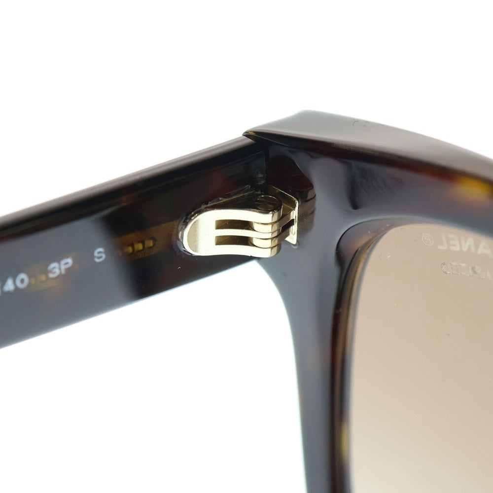 CHANEL(シャネル) ココマークパールテンプル スクエアフレーム カラーレンズサングラス アイウェア ブラウン 5482-H-A