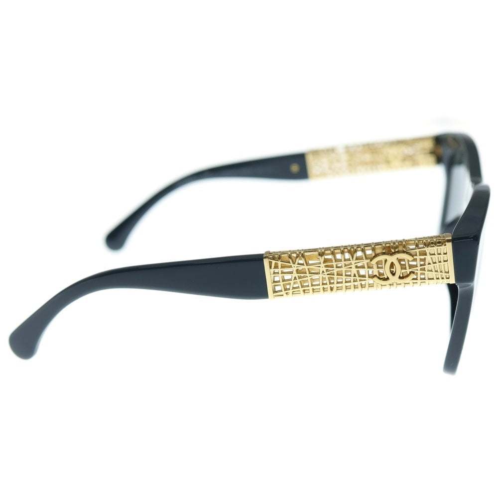 CHANEL(シャネル) ココマークテンプル スクエアフレーム カラーレンズサングラス アイウェア 5533-A ブルー/ブラック/ゴールド