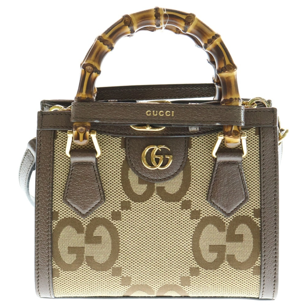 GUCCI(グッチ) ダイアナ ジャンボGG 2WAY ハンドバッグ ショルダーバッグ キャンバス×レザー 655661