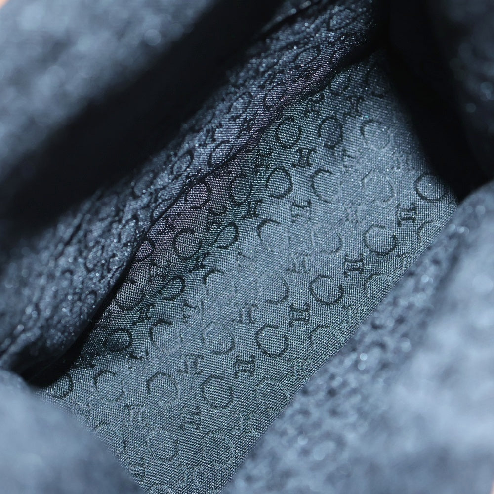 CELINE(セリーヌ) Cマカダム クロスボディバッグ ウエストバッグ ブラック×ブラウン スエード×レザー シルバー金具