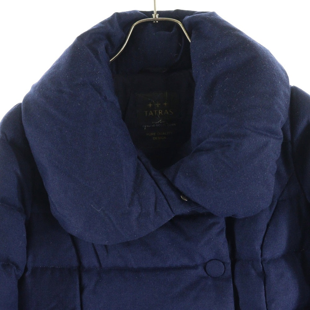 TATRAS(タトラス) MADDALENA マッダレーナ ウール スナップボタン ダウン ロング ジャケット コート ネイビー レディース LTA16A4501