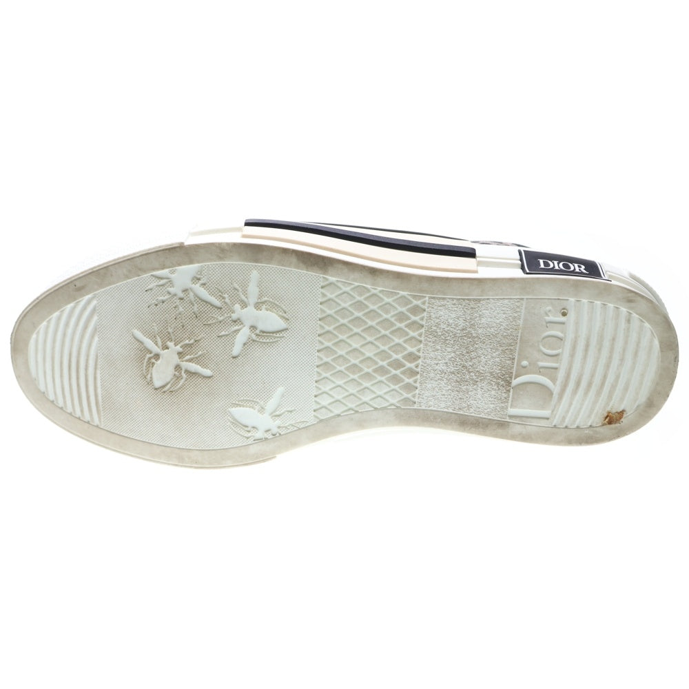 DIOR(ディオール) 19AW レオパード柄 キャンバス ラバー レースアップ ハイカットシューズ スニーカー ホワイト/ベージュ 19HDC