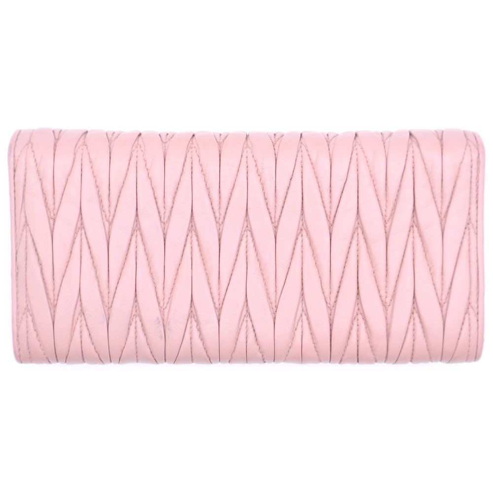 miumiu(ミュウミュウ) マテラッセ 長財布 ロングウォレット カードケース ピンク レザー 5MH109 ゴールド金具