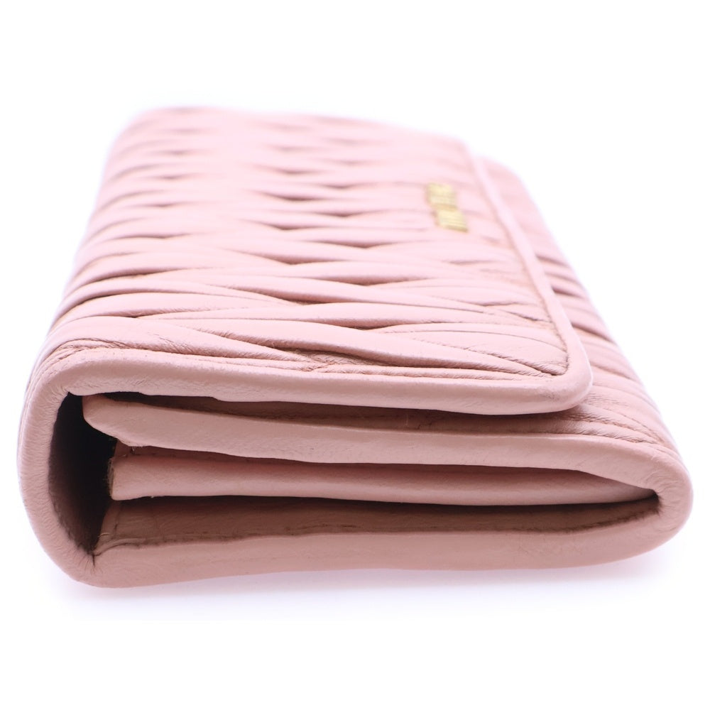 miumiu(ミュウミュウ) マテラッセ 長財布 ロングウォレット カードケース ピンク レザー 5MH109 ゴールド金具