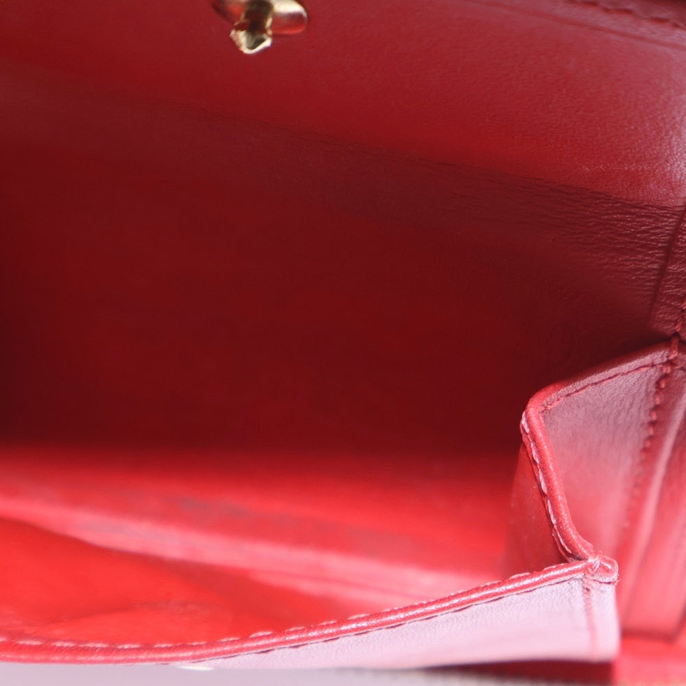 LOUIS VUITTON(ルイヴィトン) ヴェルニ ブルーム ルージュ コンパクトウォレット 財布 コインケース レッド エナメル M91151 ゴールド金具