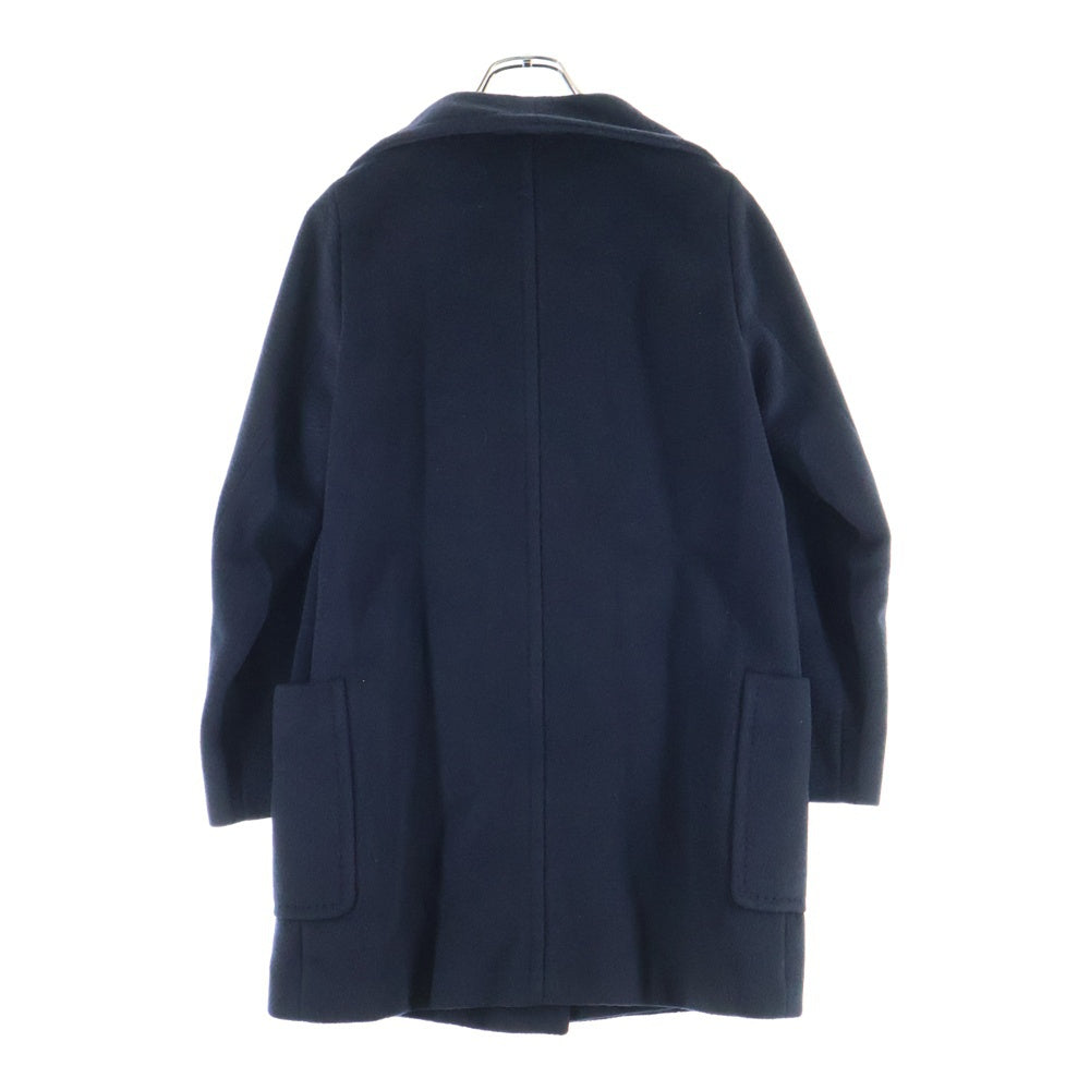 Max Mara(マックスマーラ) キャメル レザーベルト ロッキング ダブルブレスト コート ネイビー レディース 10861063