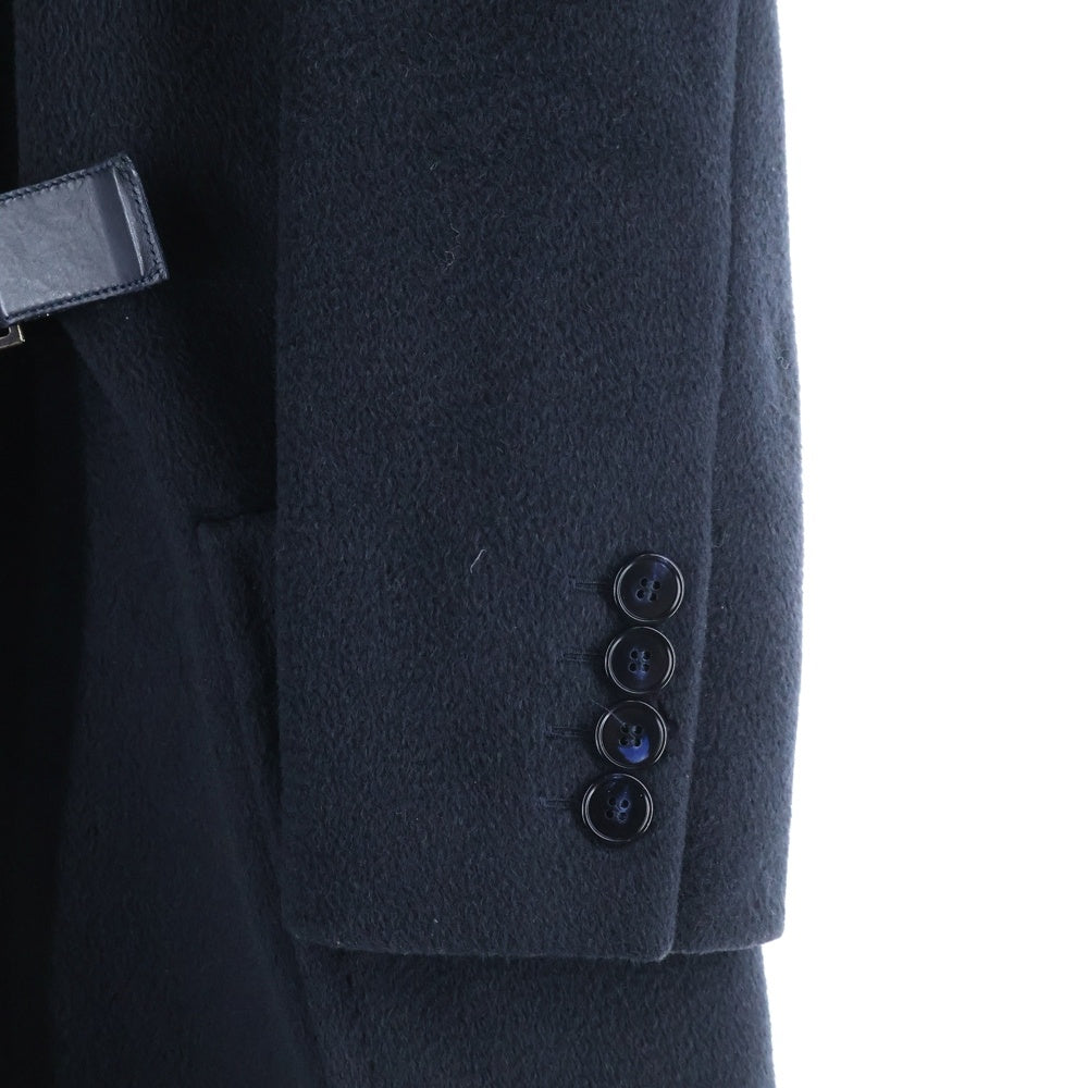 Max Mara(マックスマーラ) キャメル レザーベルト ロッキング ダブルブレスト コート ネイビー レディース 10861063