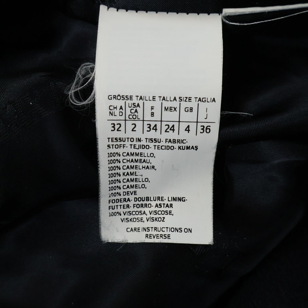 Max Mara(マックスマーラ) キャメル レザーベルト ロッキング ダブルブレスト コート ネイビー レディース 10861063