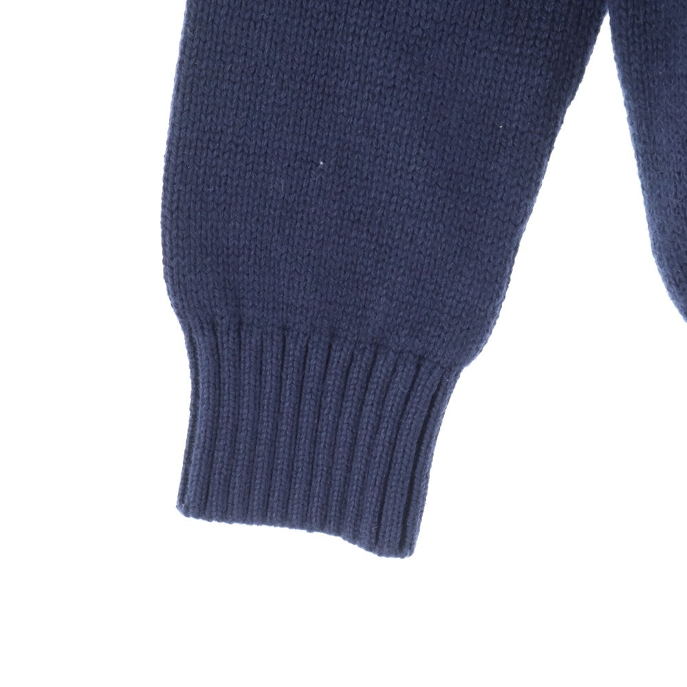 POLO RALPH LAUREN(ポロラルフローレン) ポロベア ジャガード クルーネック プルオーバー 長袖ニット セーター ネイビー