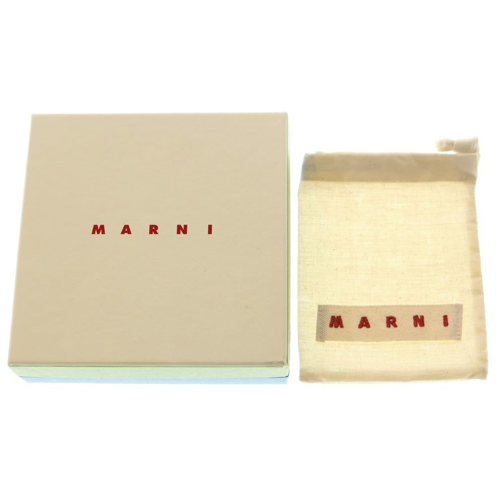 MARNI(マルニ) コンパクトウォレット ブラック レザー 二つ折り財布 ロゴ