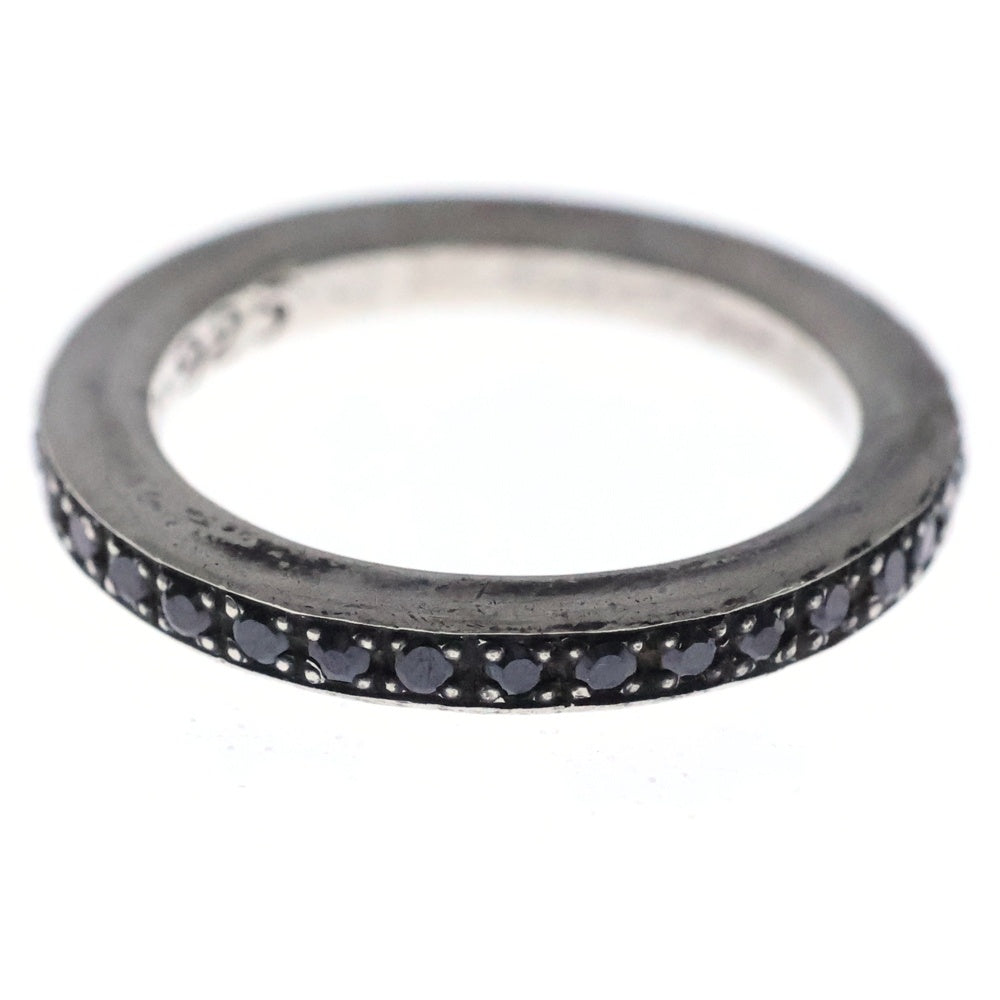CHROME HEARTS(クロムハーツ) NTFL ブラックダイヤリング 指輪 ブラック/シルバー