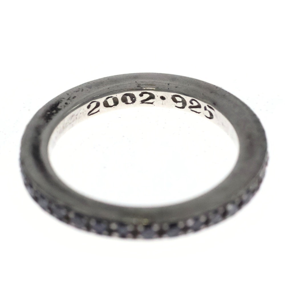 CHROME HEARTS(クロムハーツ) NTFL ブラックダイヤリング 指輪 ブラック/シルバー