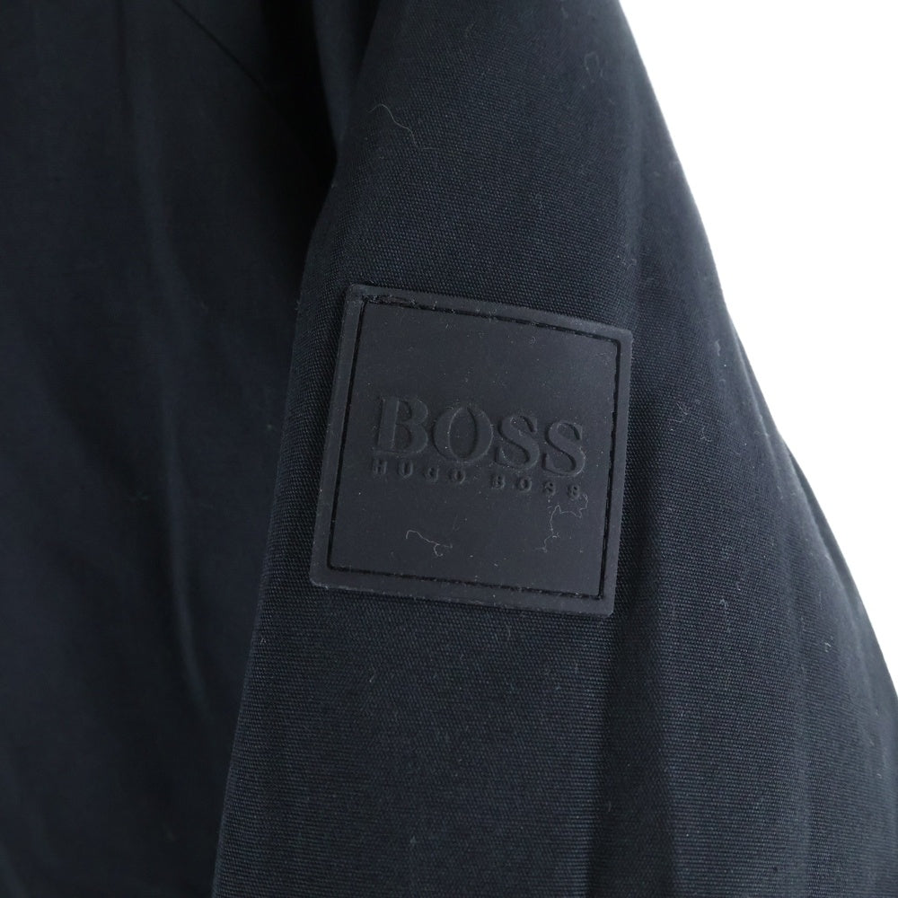BOSS(ボス) ロゴ総柄リバーシブルダウンジャケット ブルゾン ブラック/ホワイト
