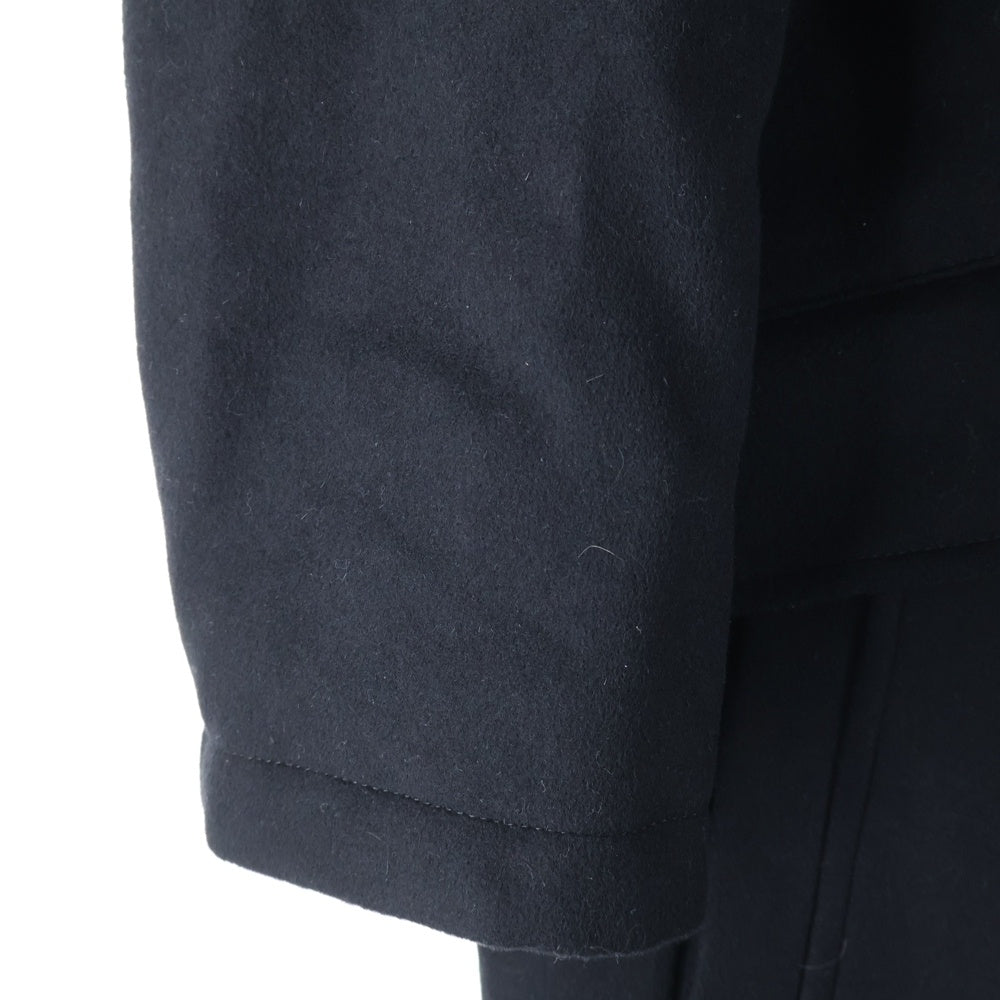 BOSS(ボス) ウール スタンドカラー ジップアップ 中綿 コート ブラック